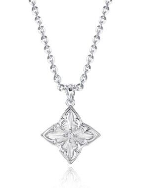 Women's White Gold Adjustable Chain Choker Charm Pendant Lucky Necklaces